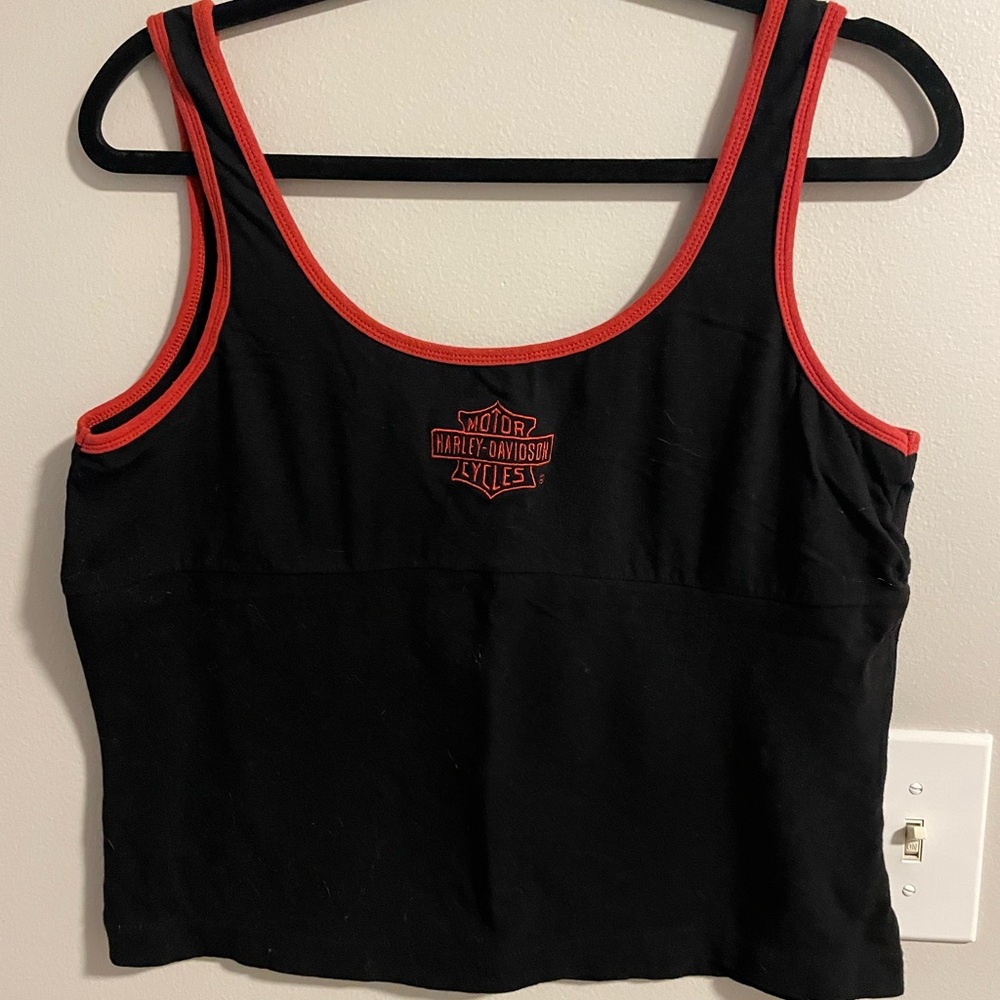 Harley-Davidson Black and Red Tank Top